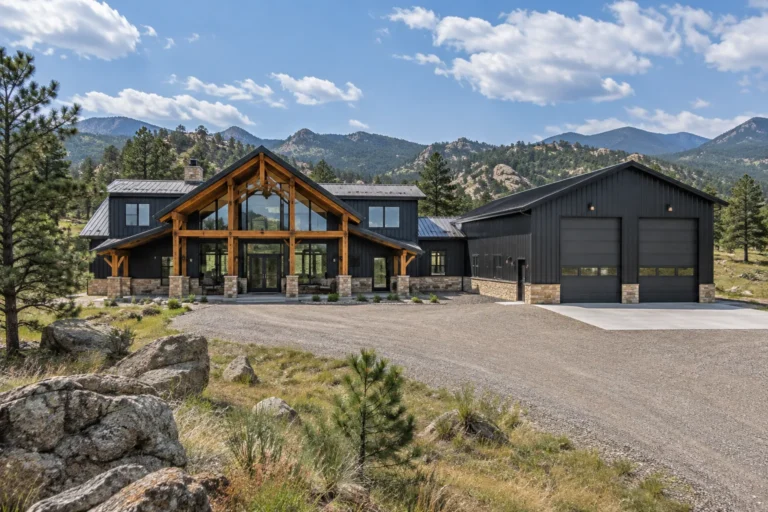 Design concept rendering: The Barndo Estate luxury barndominium exterior