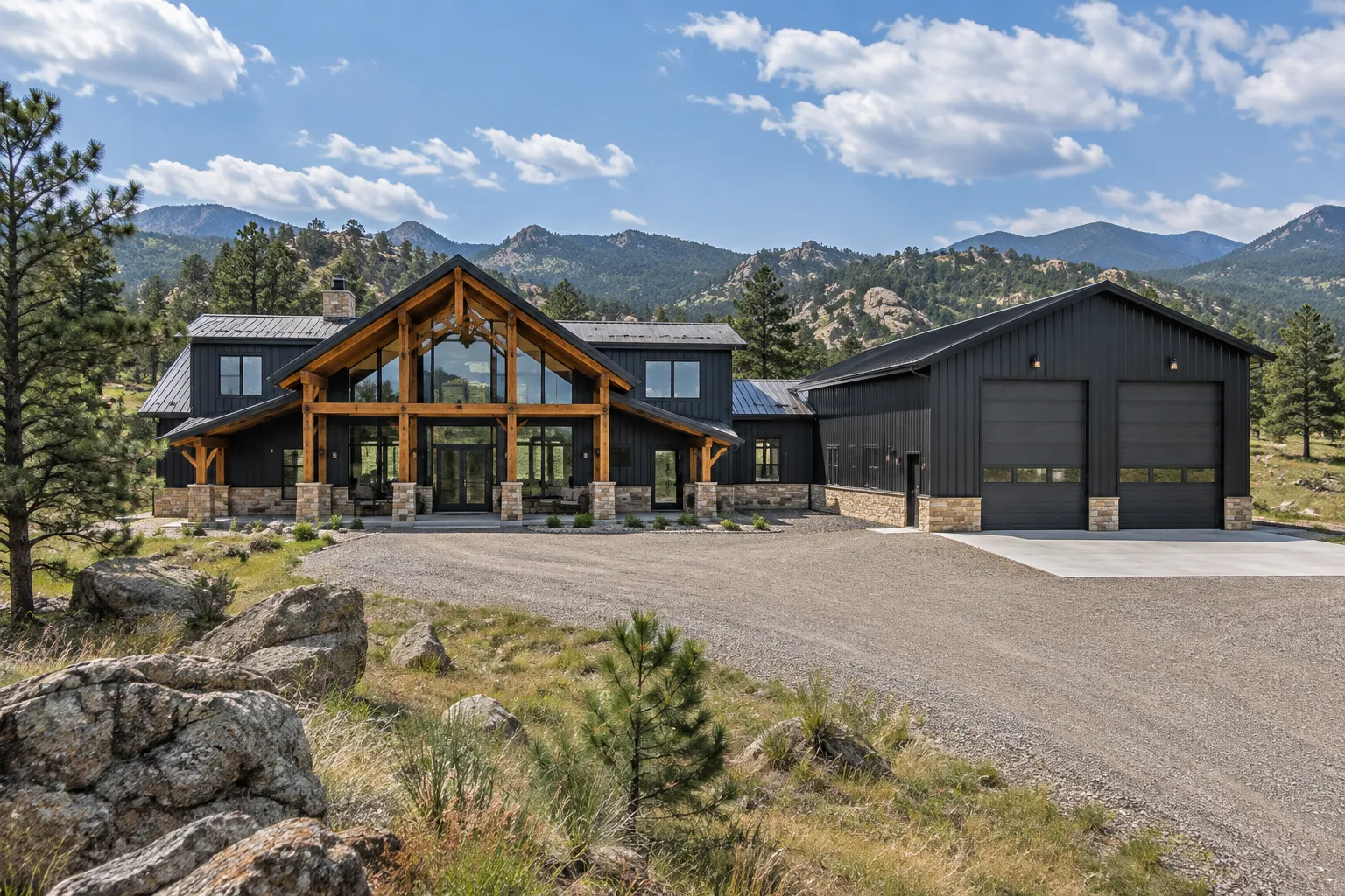 Design concept rendering: The Barndo Estate exterior